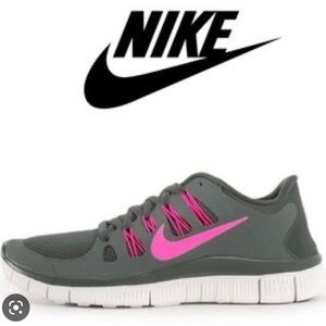 Nike Free Run 5.0 Dark Grey Pink Women’s Size 12 Tennis Shoe